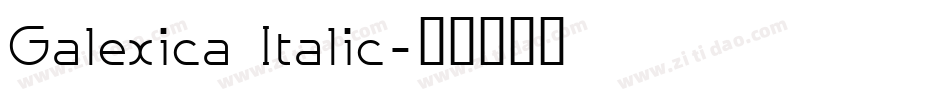 Galexica Italic字体转换